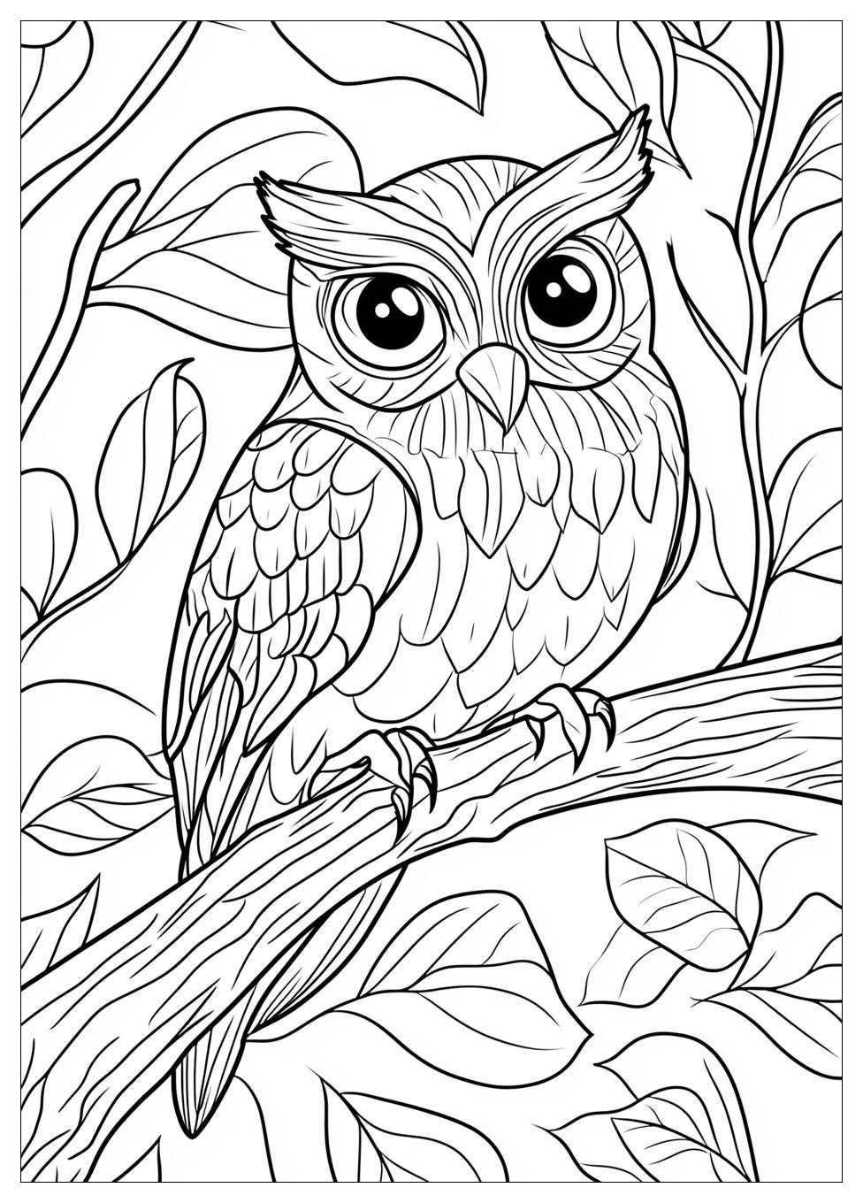 Owl Coloring Pages-10
