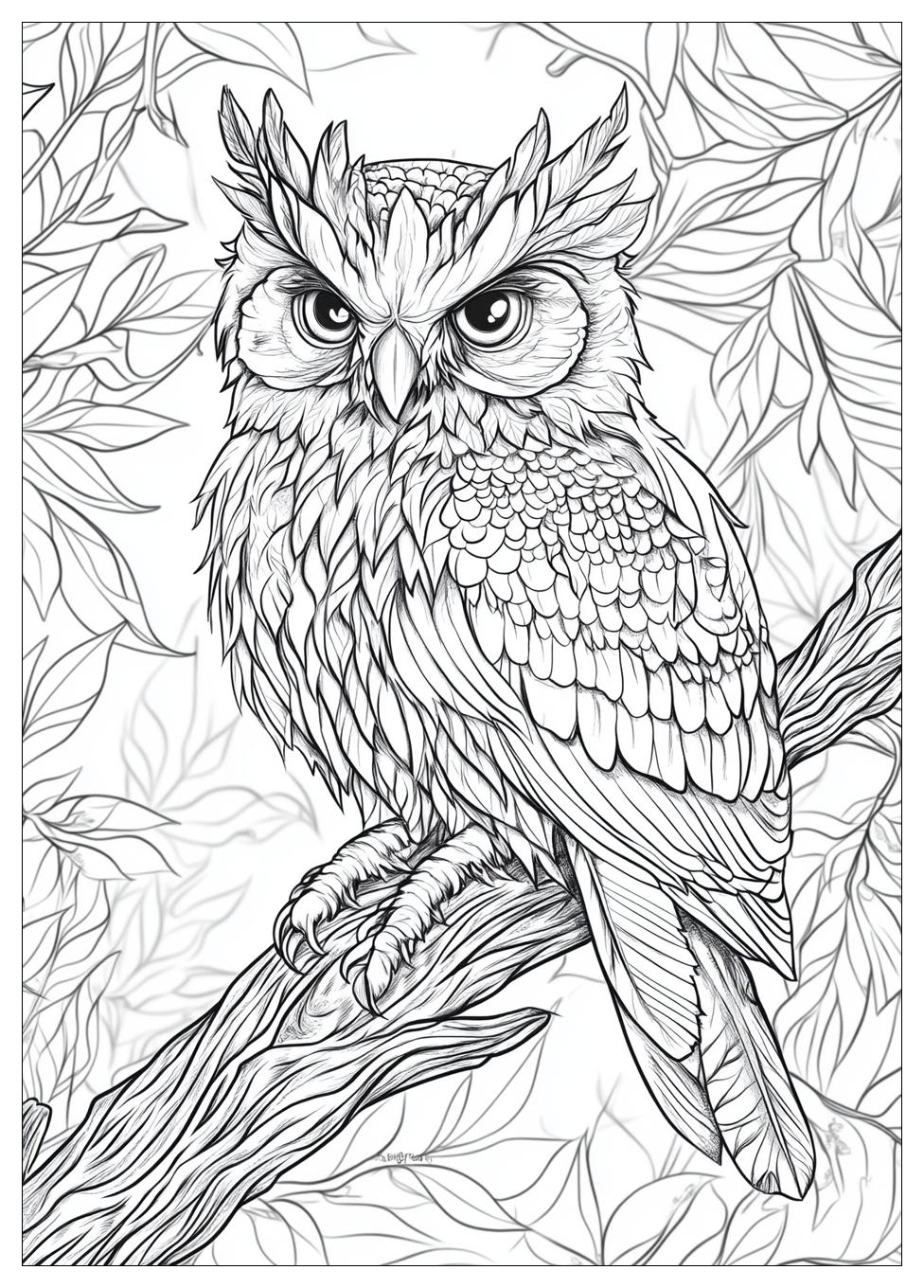 Owl Coloring Pages-19