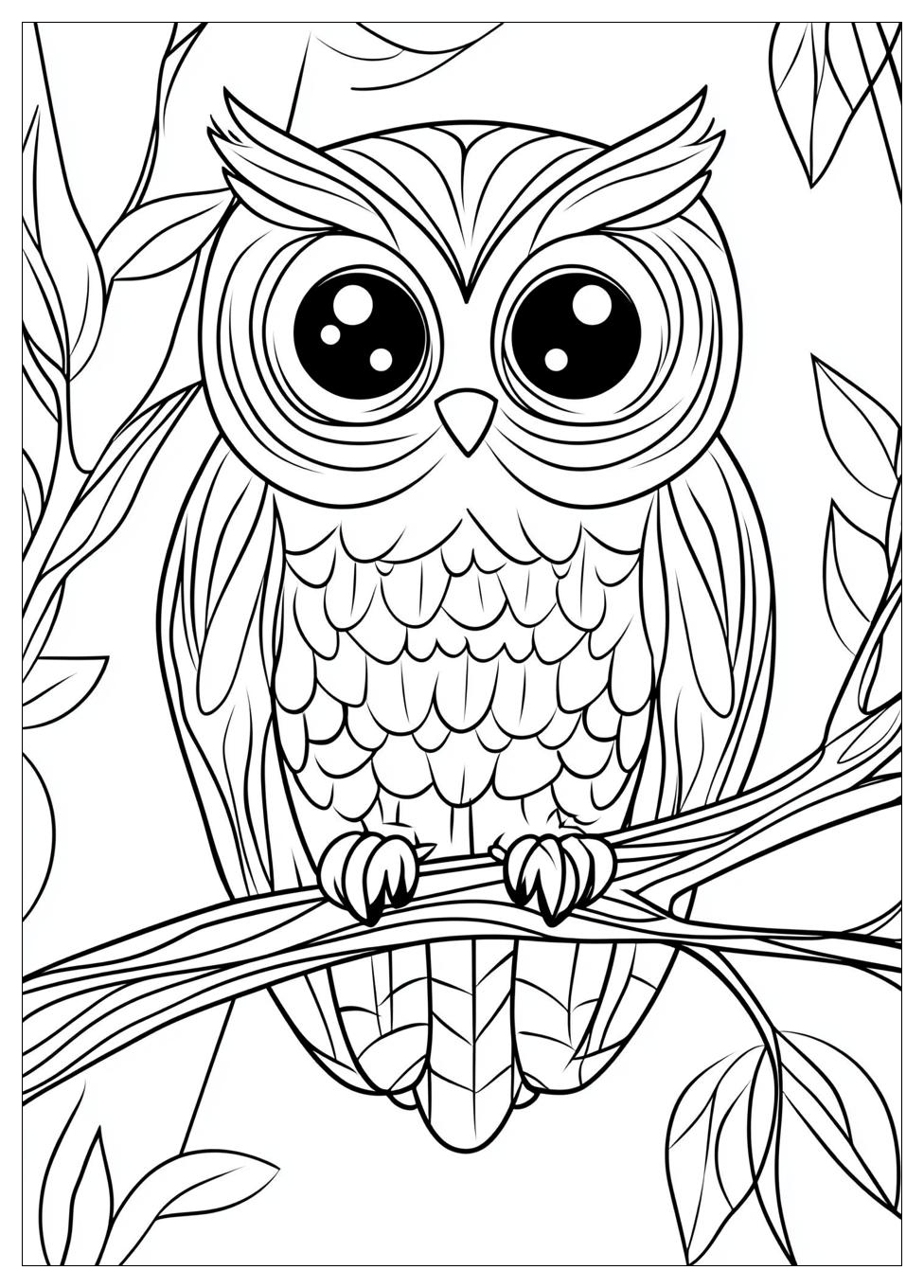 Owl Coloring Pages-2