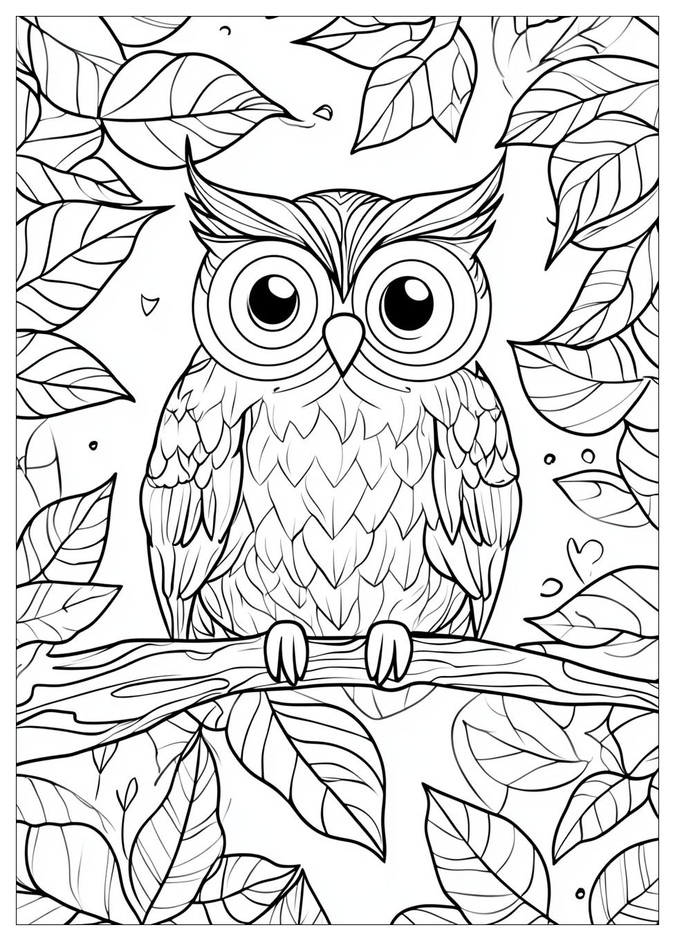 Owl Coloring Pages-3