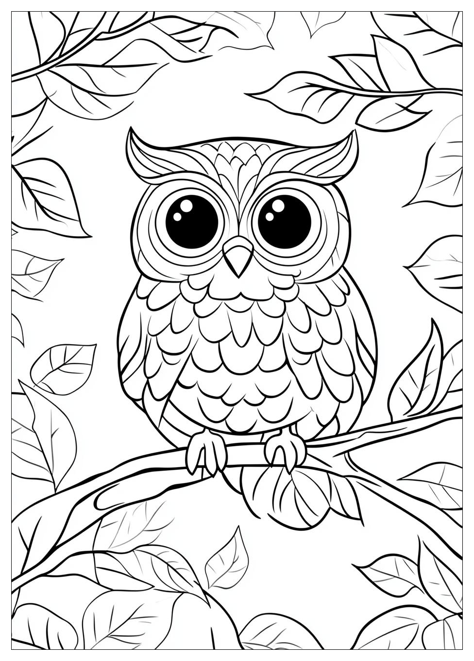 Owl Coloring Pages-4