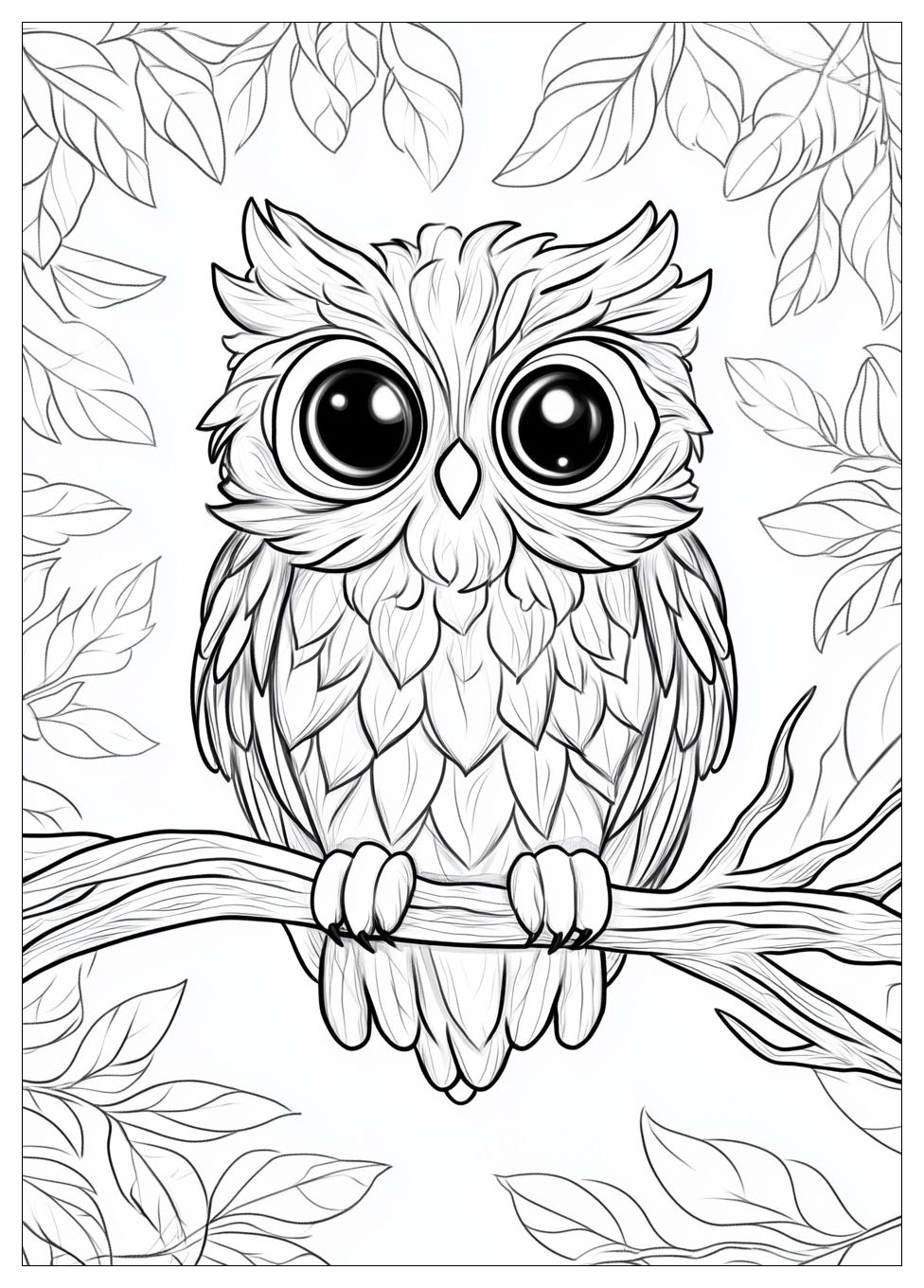 Owl Coloring Pages-8