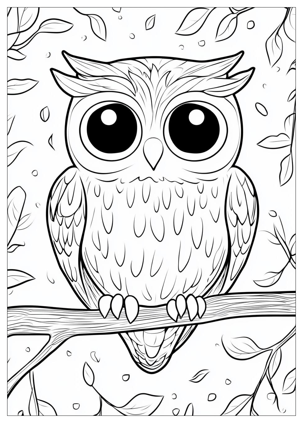 Owl Coloring Pages-9