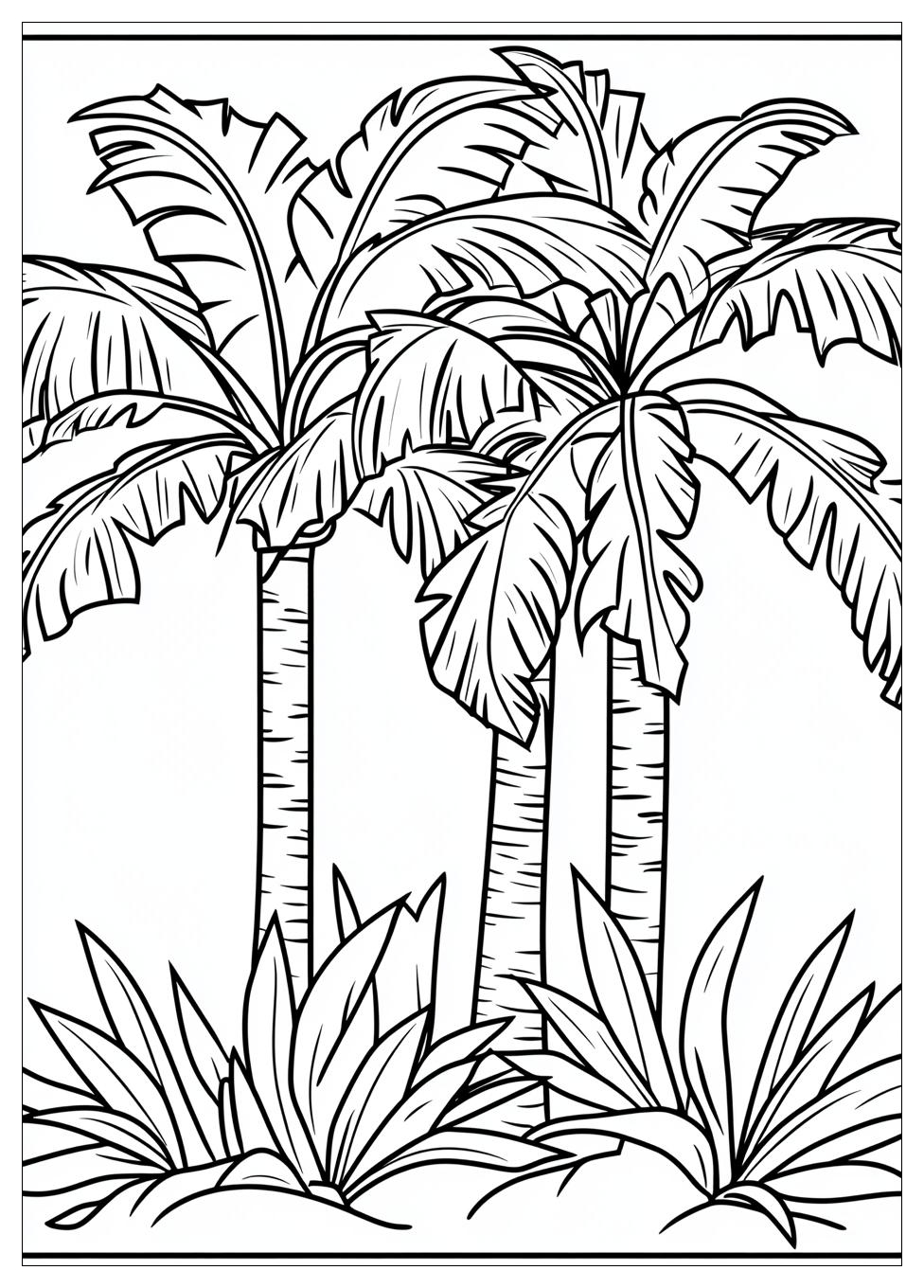 Palm Tree Coloring Pages-1