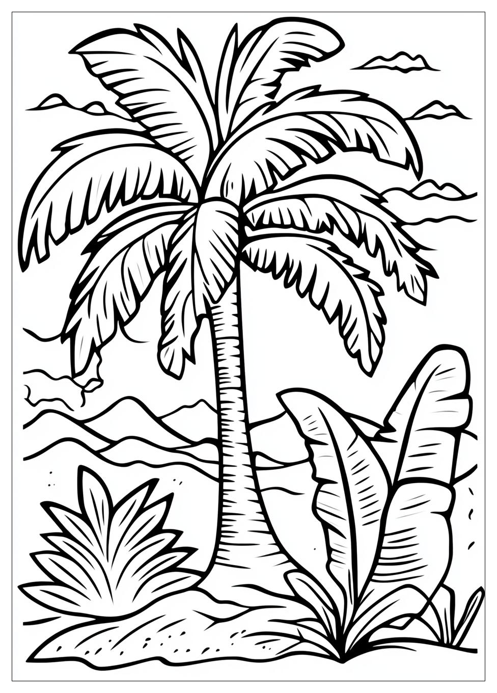 Palm Tree Coloring Pages-5