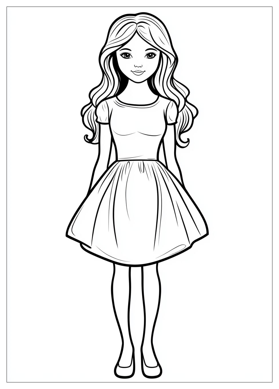 Paper Doll Coloring Pages-11
