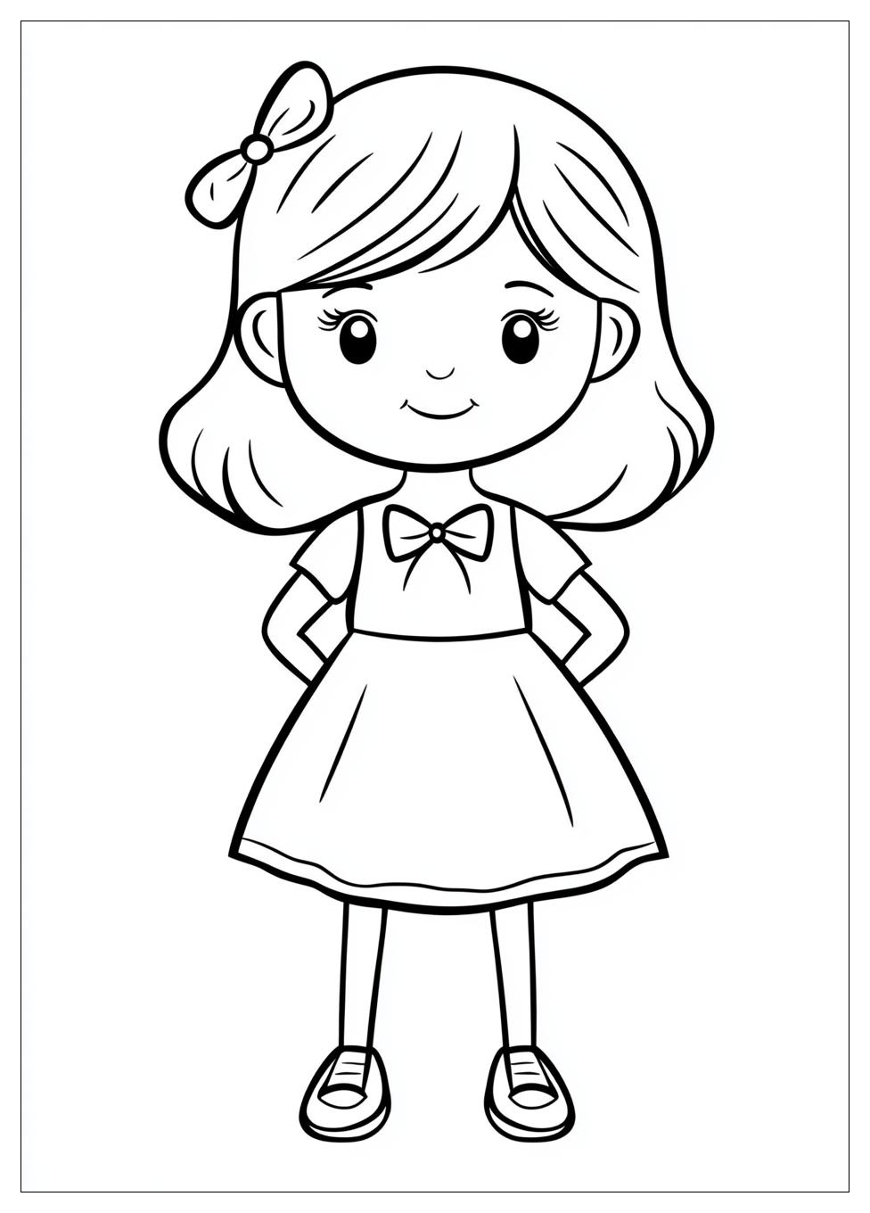 Paper Doll Coloring Pages-12