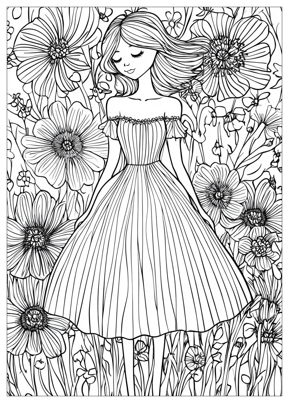 Paper Doll Coloring Pages-14