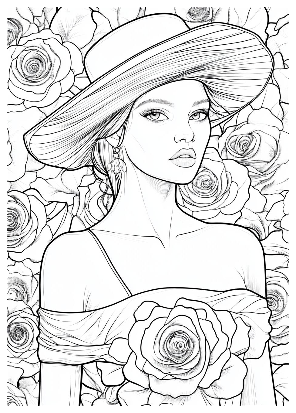 Paper Doll Coloring Pages-16