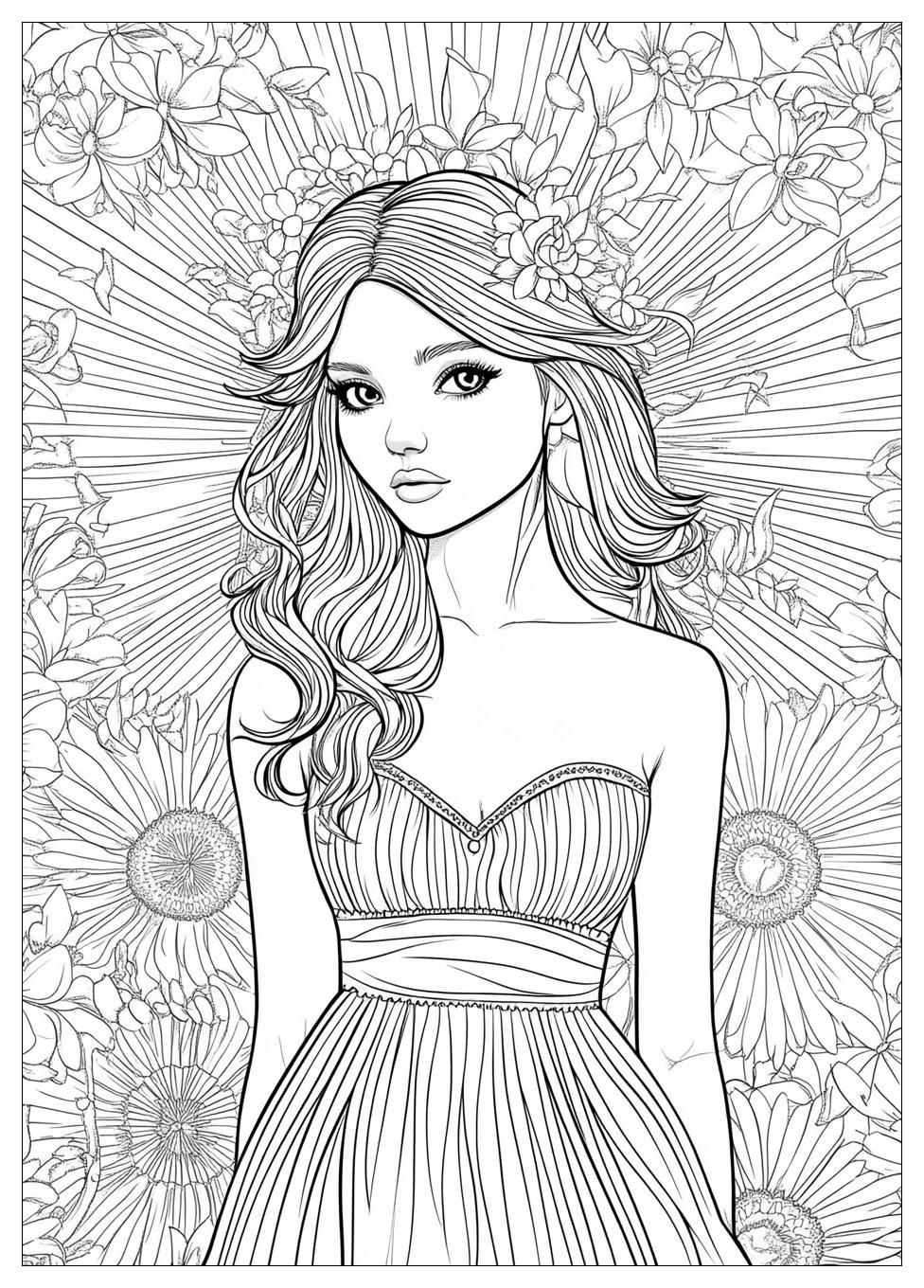 Paper Doll Coloring Pages-18