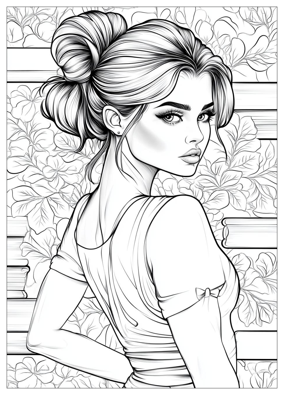 Paper Doll Coloring Pages-20