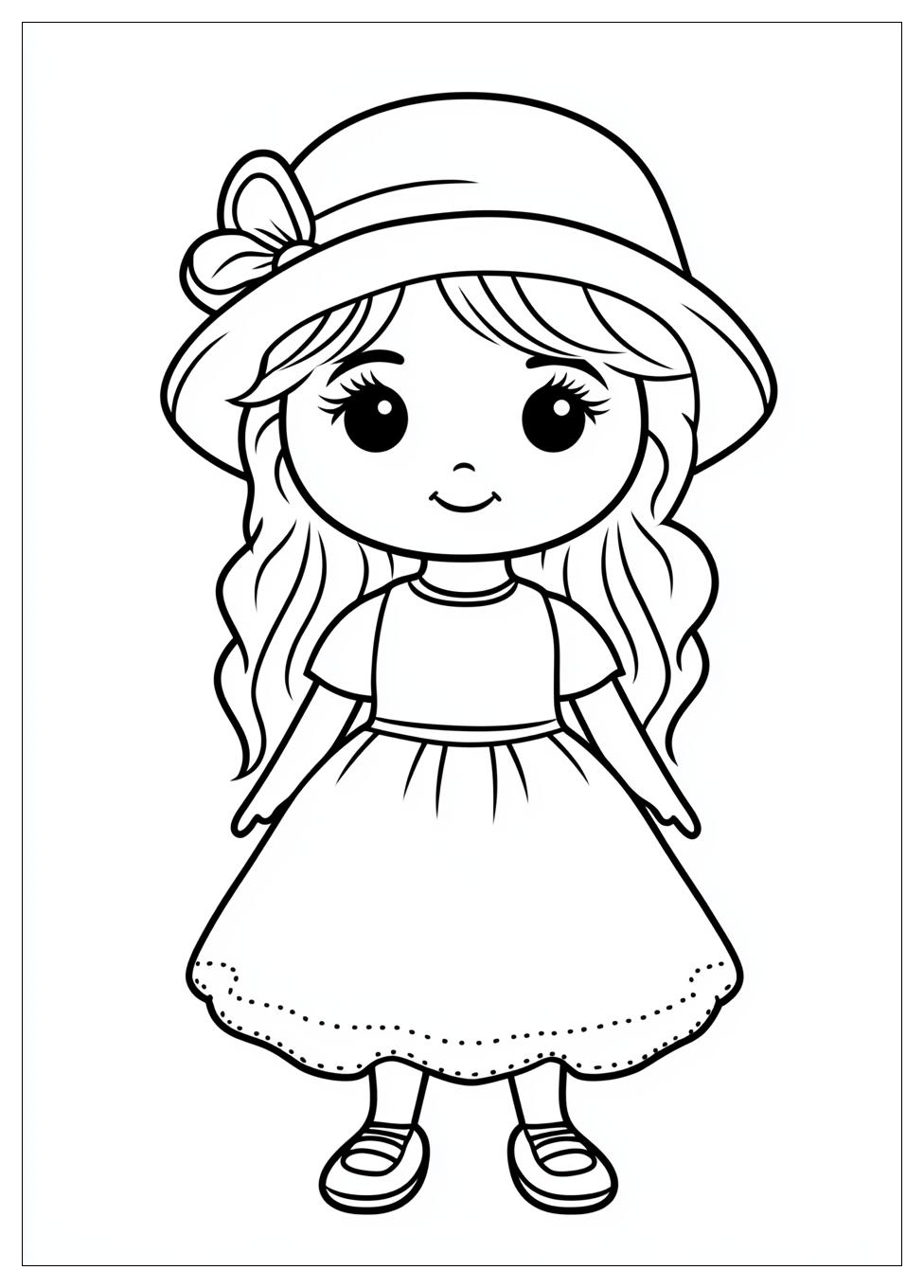 Paper Doll Coloring Pages-5