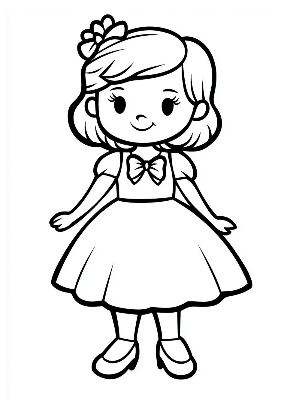 Paper Doll Coloring Pages-8