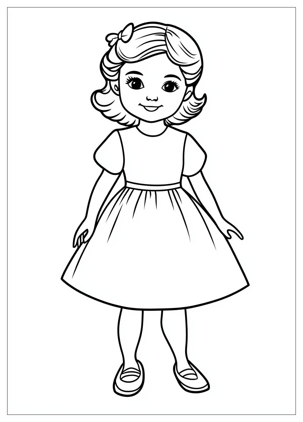 Paper Doll Coloring Pages-9