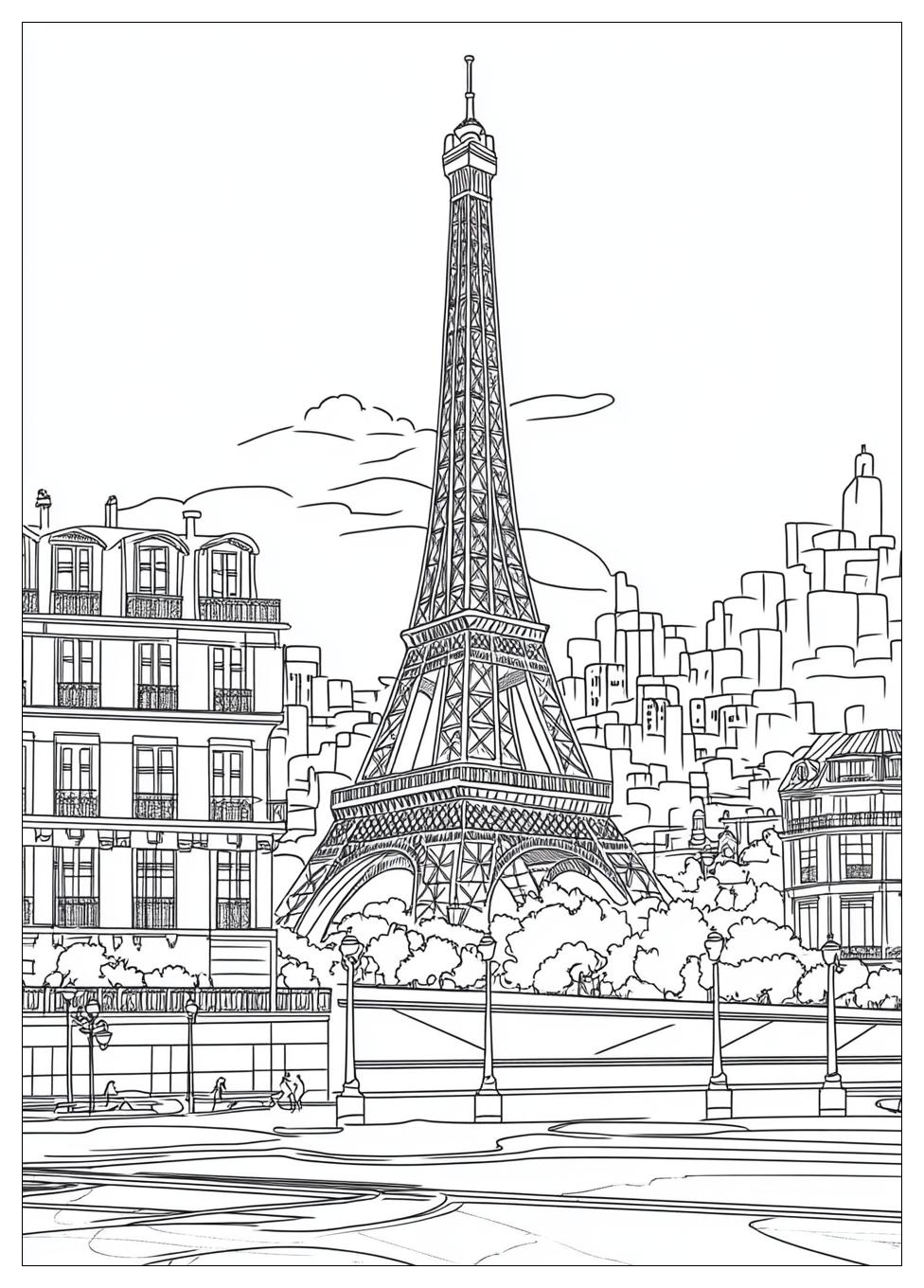 Free Printable Paris Coloring Pages 1 Paris Coloring Pages-1