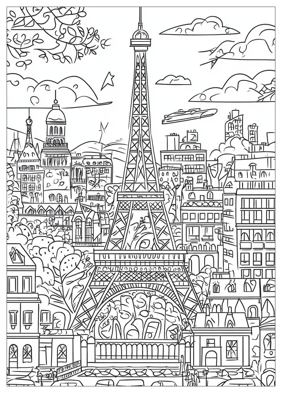 Free Printable Paris Coloring Pages 16 Paris Coloring Pages-16