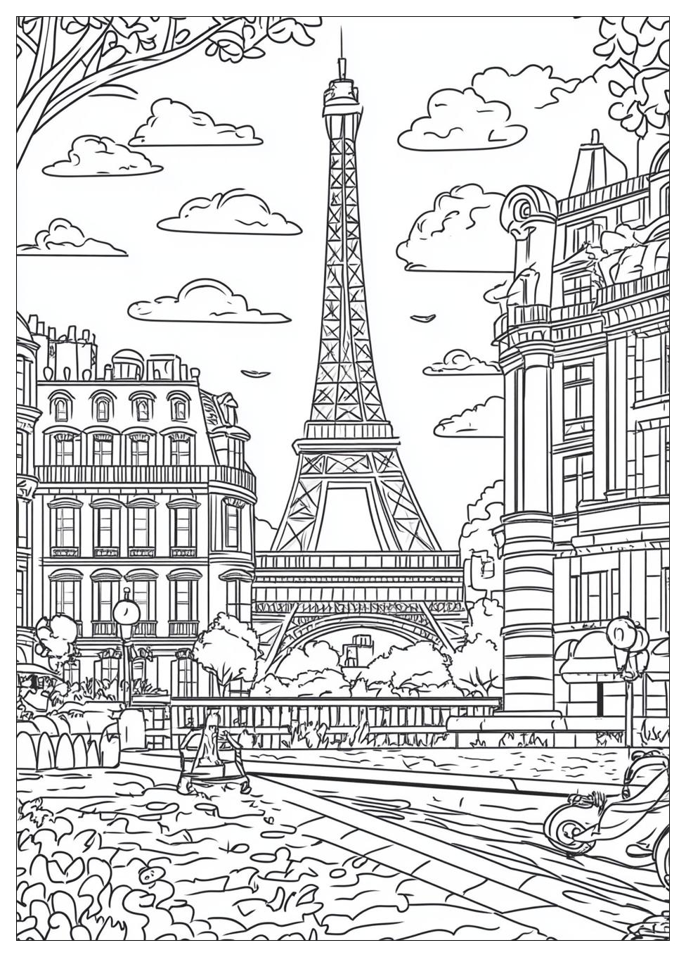 Free Printable Paris Coloring Pages 4 Paris Coloring Pages-4