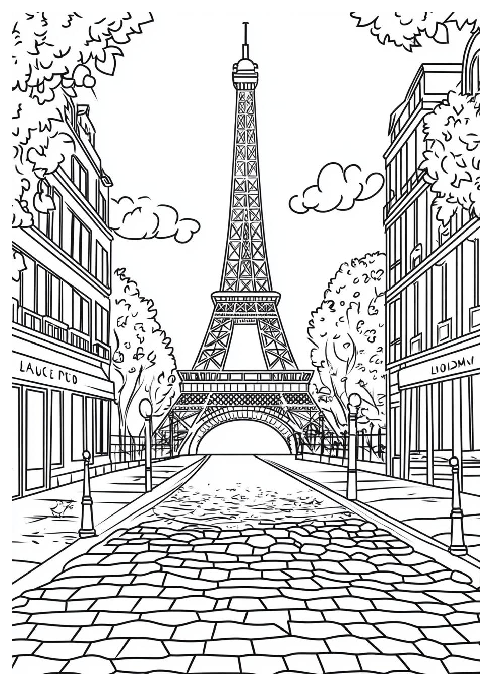 Free Printable Paris Coloring Pages 7 Paris Coloring Pages-7
