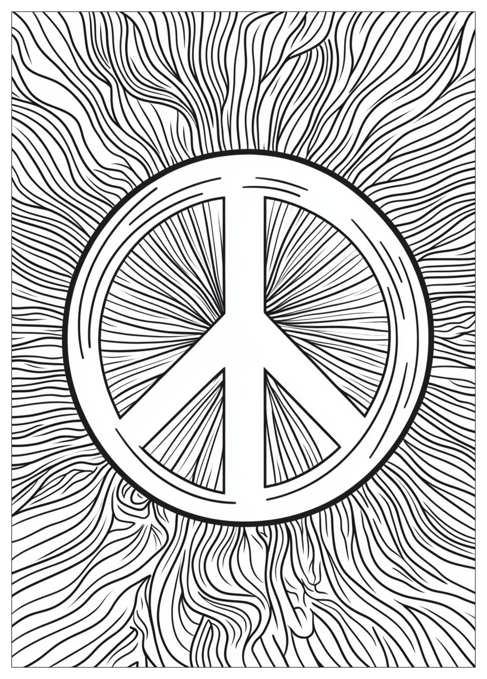 Peace Sign Coloring Pages-1