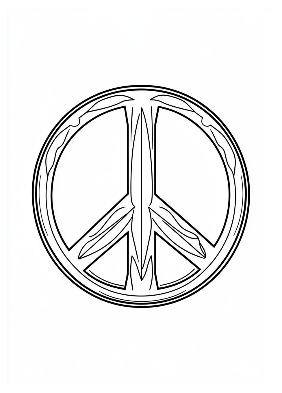Peace Sign Coloring Pages-7