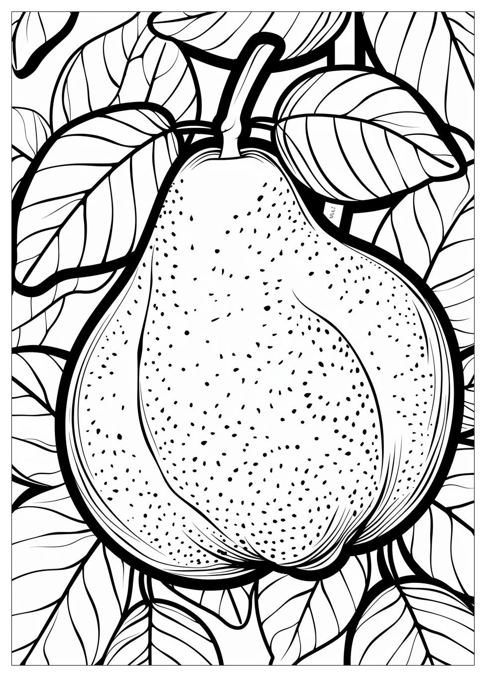 Pear Coloring Pages-1