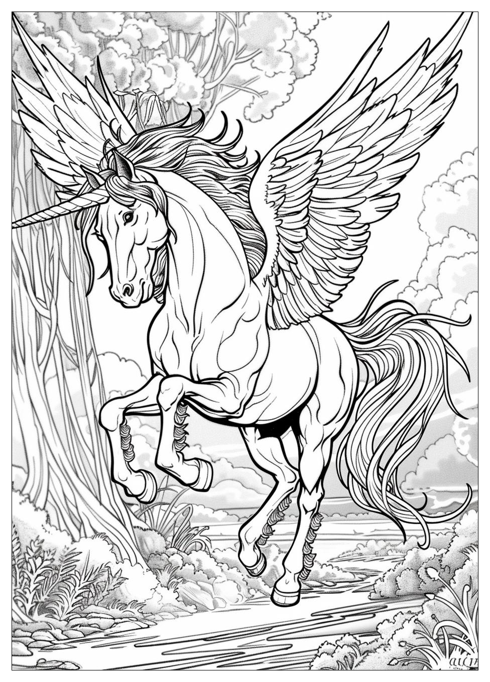 Pegasus Coloring Pages-19