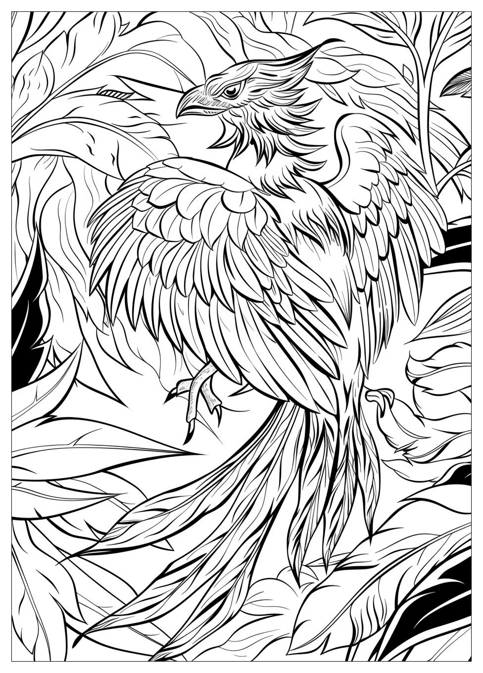 Phoenix Bird Coloring Pages-10