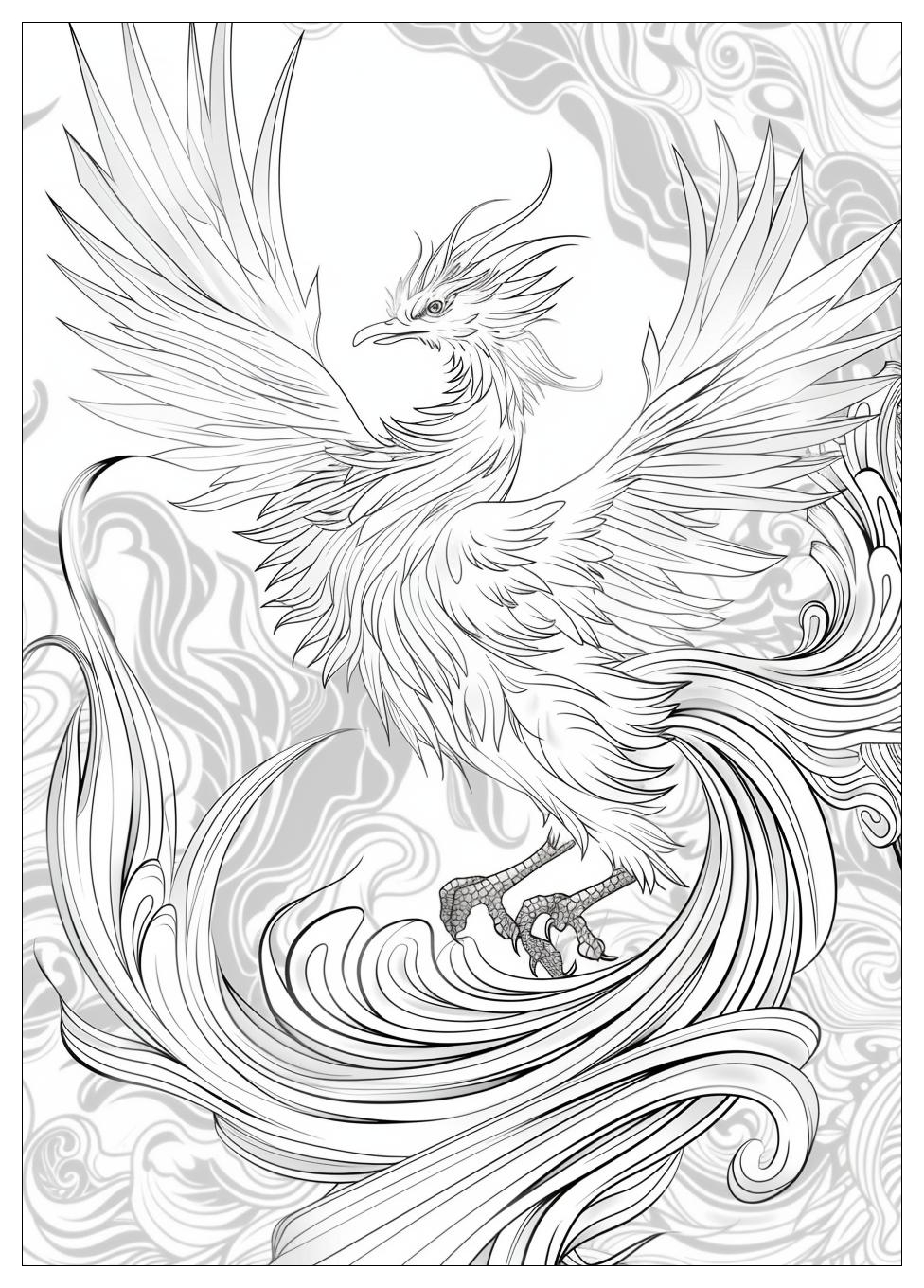 Phoenix Bird Coloring Pages-11