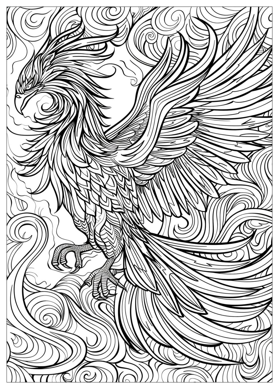Phoenix Bird Coloring Pages-13