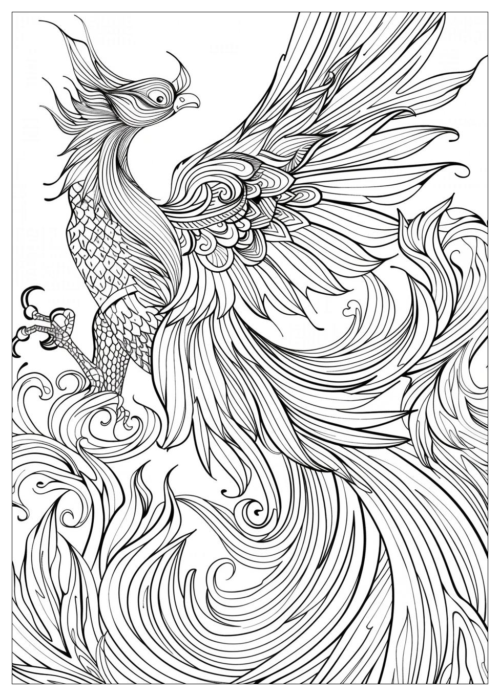 Phoenix Bird Coloring Pages-14