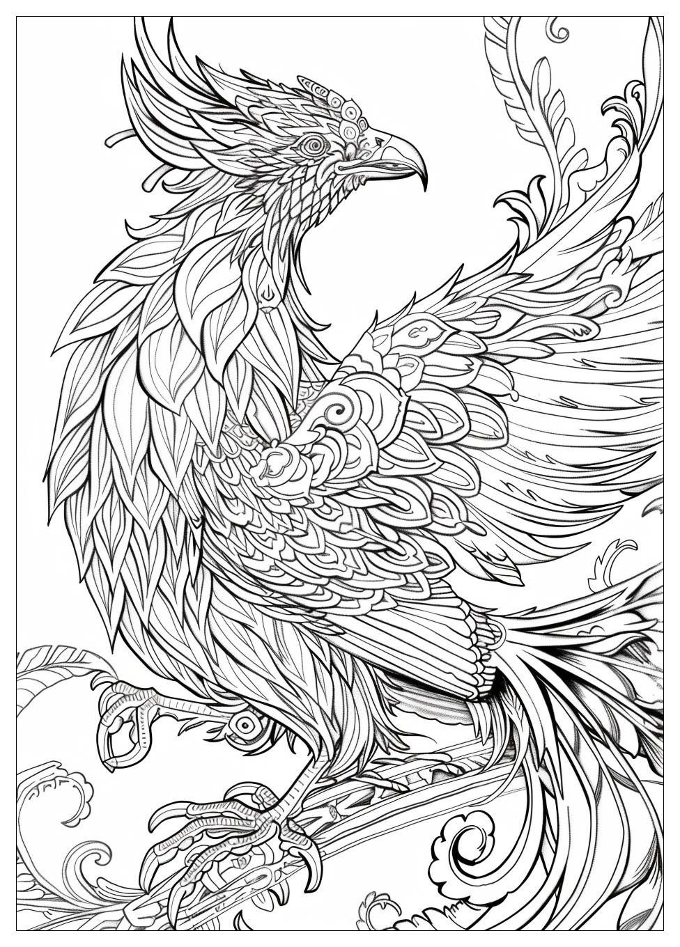 Phoenix Bird Coloring Pages-16