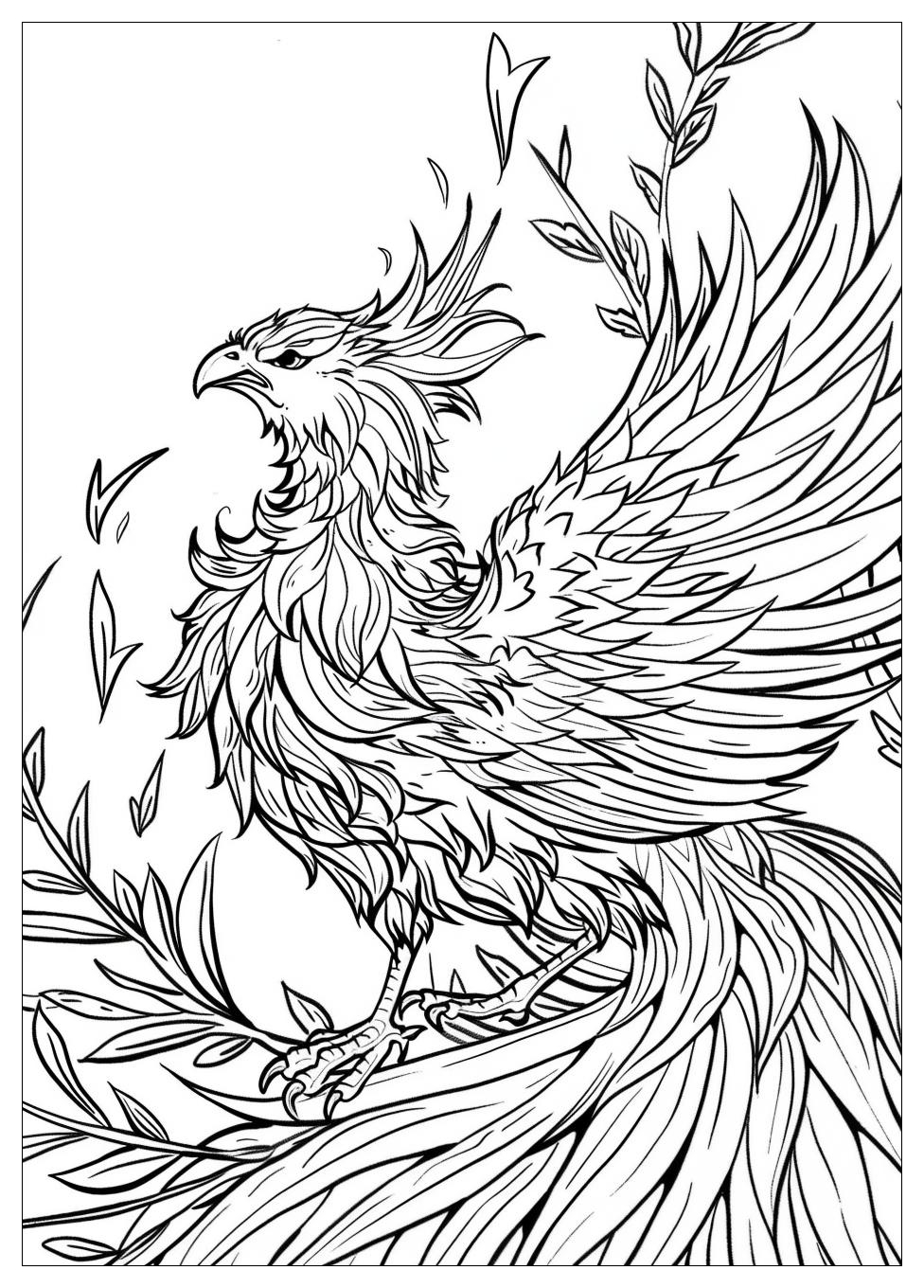 Phoenix Bird Coloring Pages-17