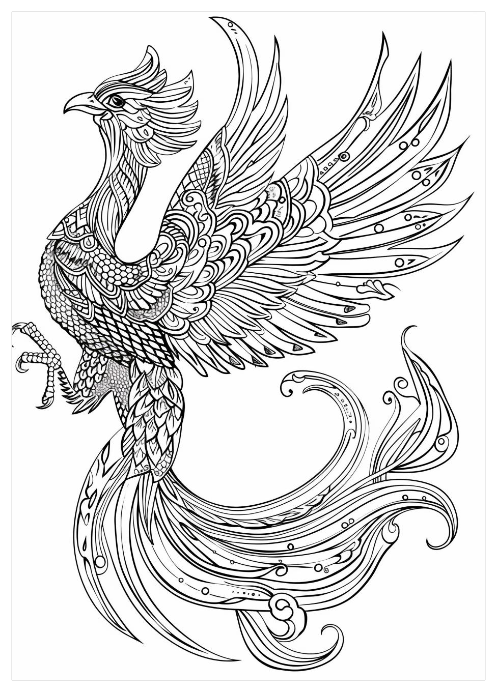 Phoenix Bird Coloring Pages-19