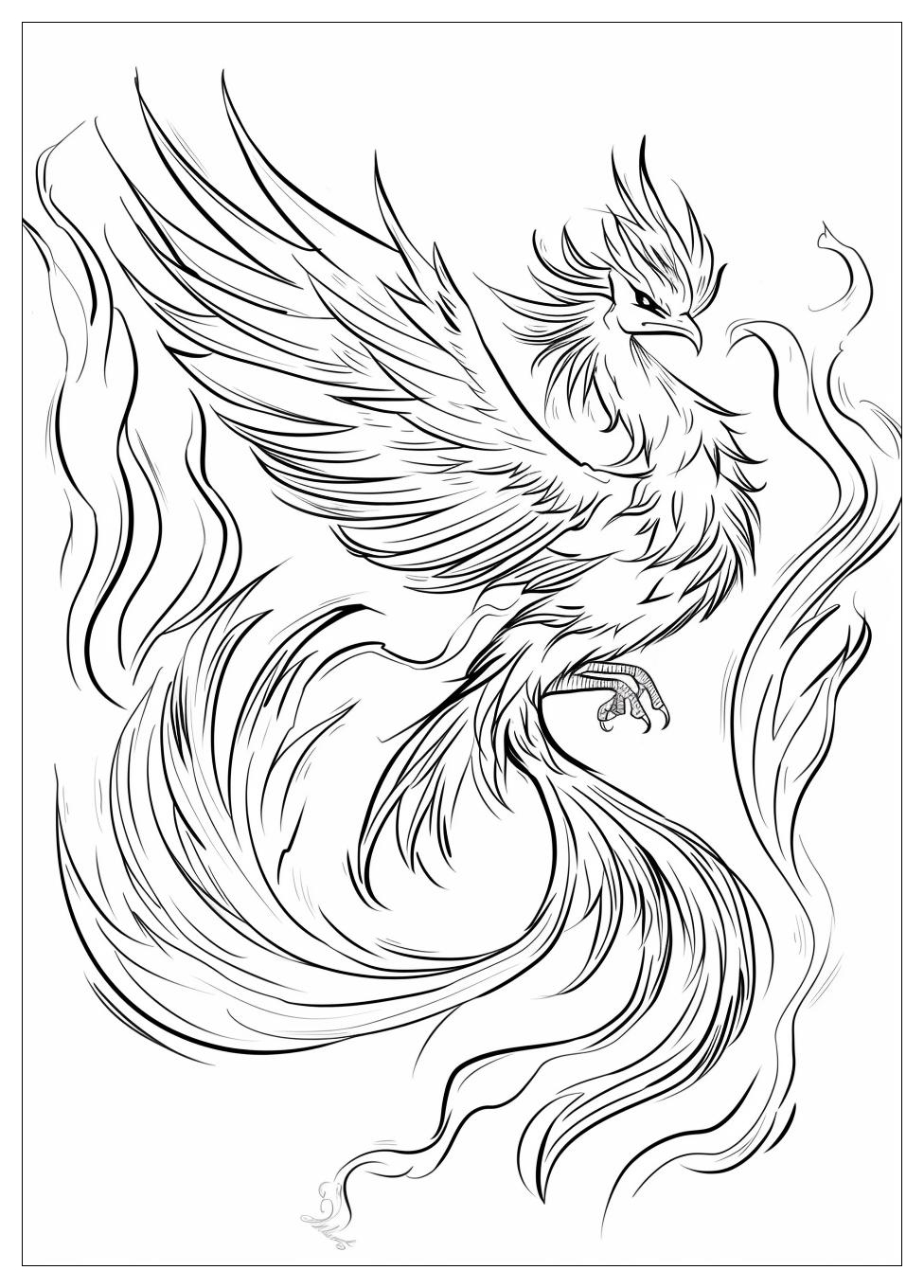 Phoenix Bird Coloring Pages-2