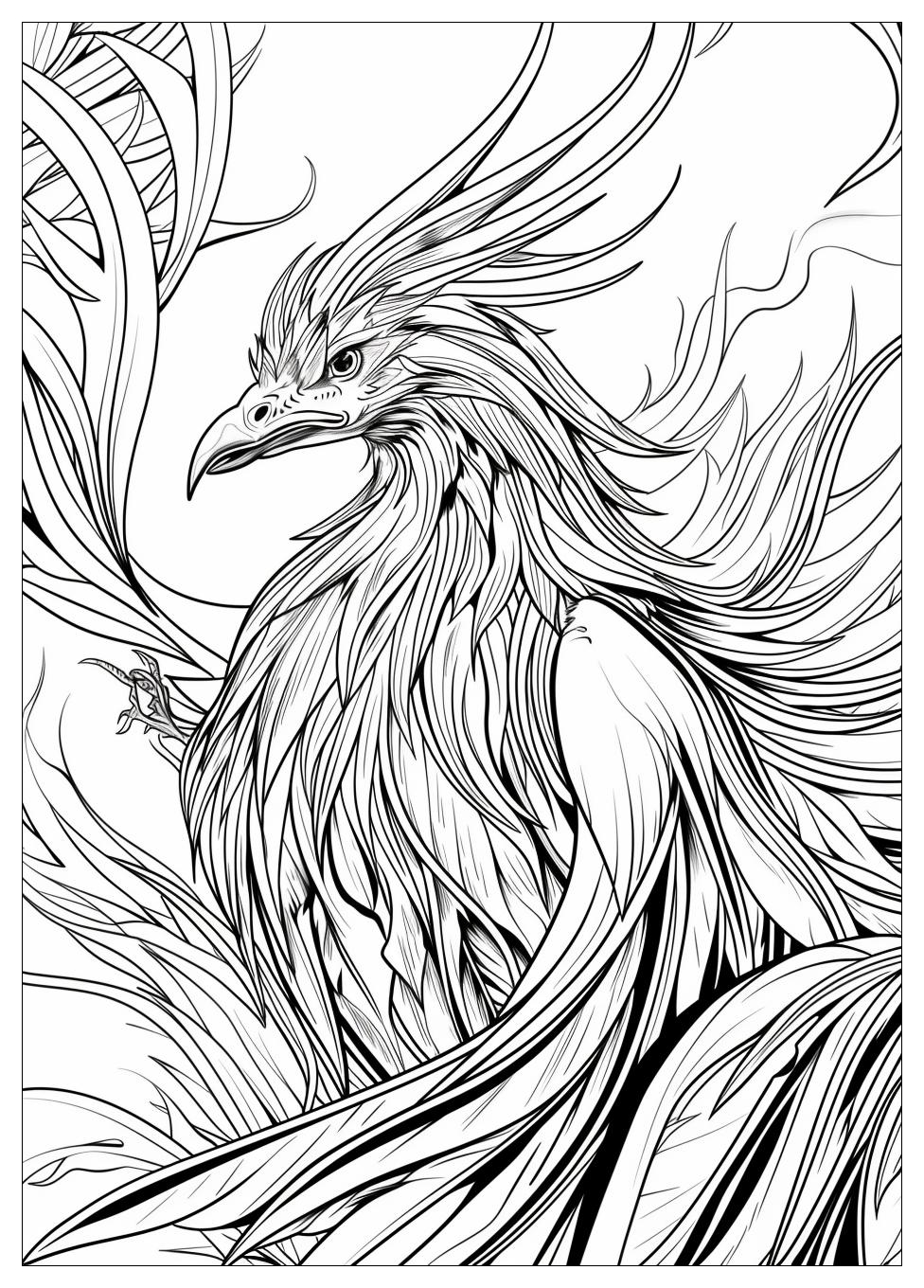 Phoenix Bird Coloring Pages-3