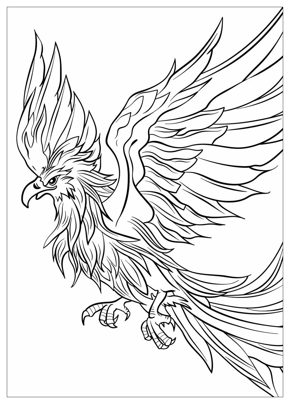 Phoenix Bird Coloring Pages-4