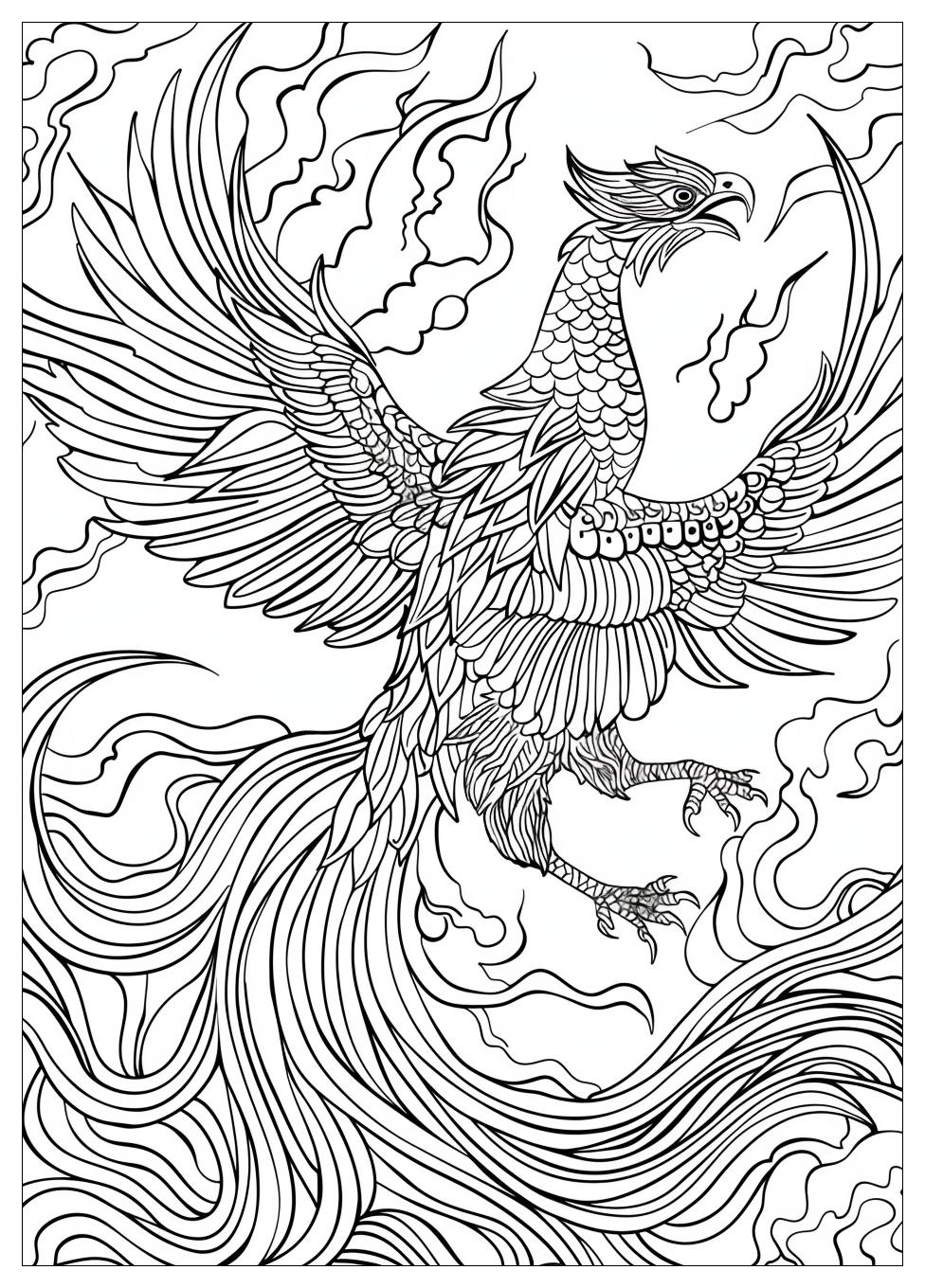 Phoenix Bird Coloring Pages-5