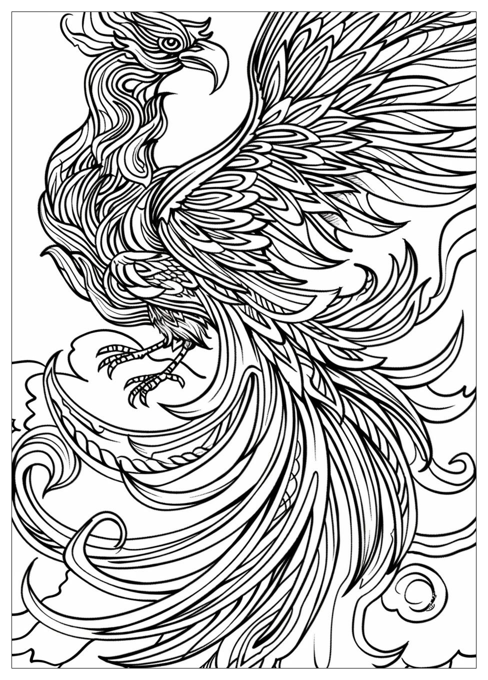 Phoenix Bird Coloring Pages-6