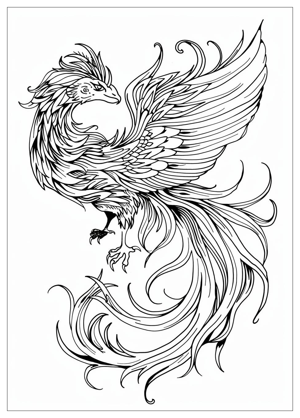 Phoenix Bird Coloring Pages-8