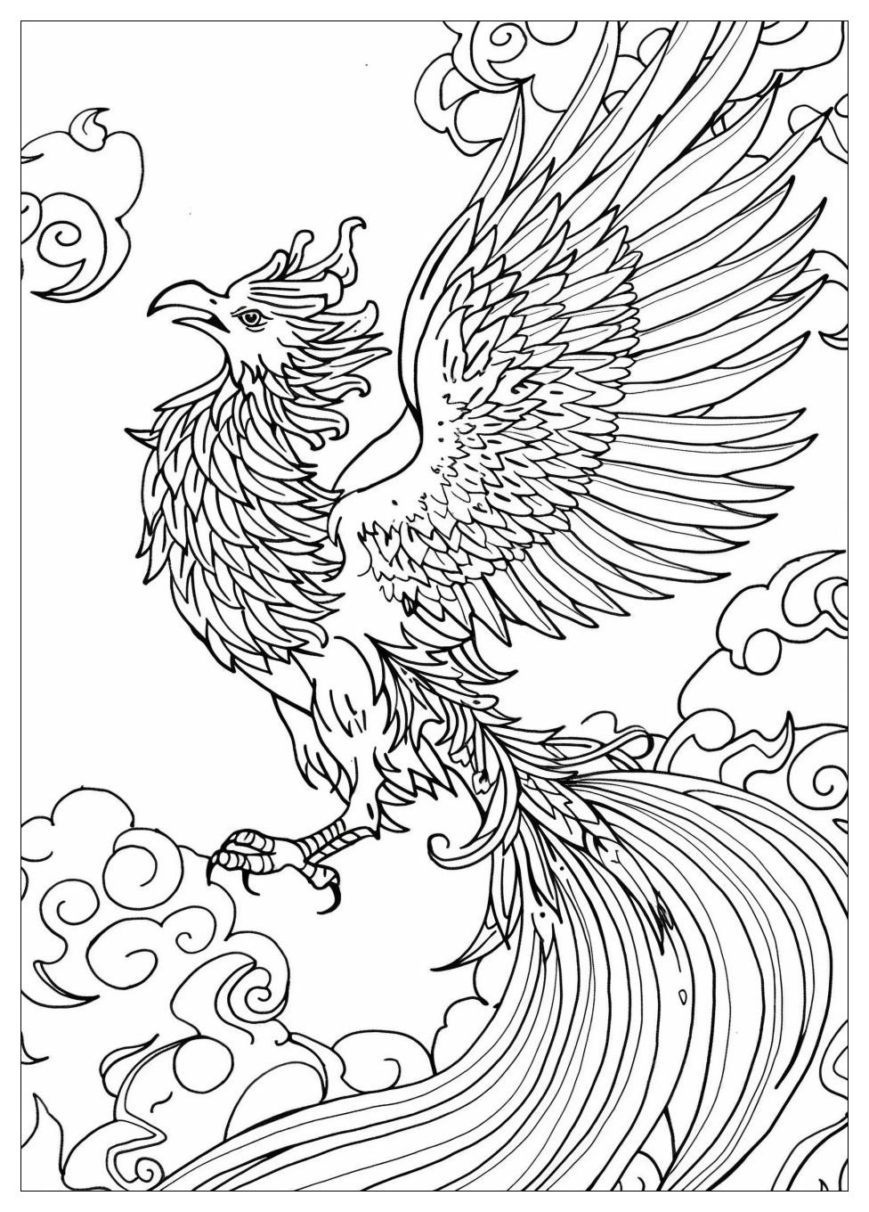 Phoenix Bird Coloring Pages-9