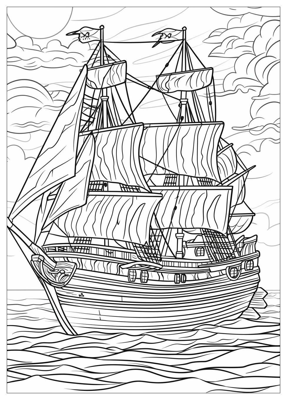 Pirate Ship Coloring Pages-12