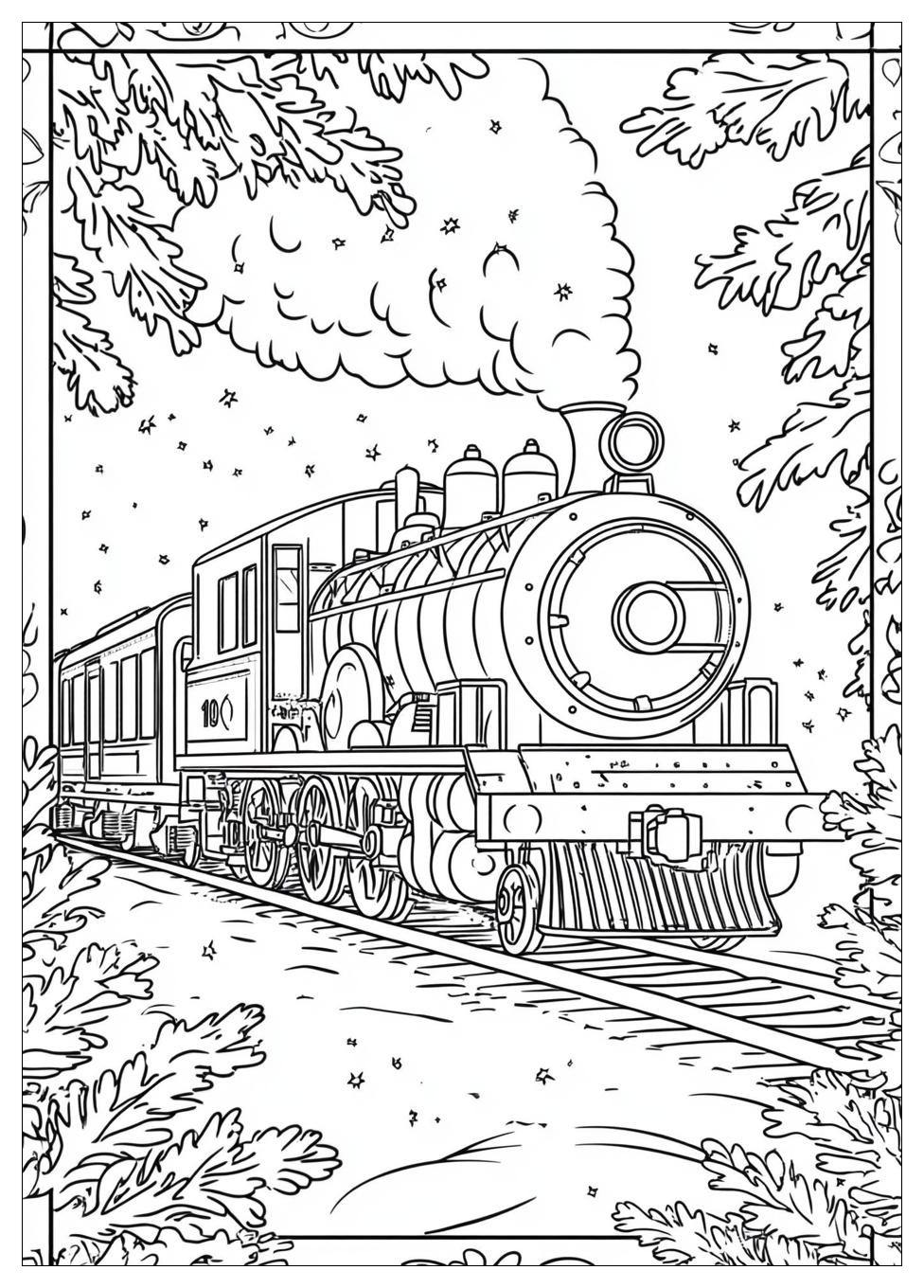 Polar Express Coloring Pages-1