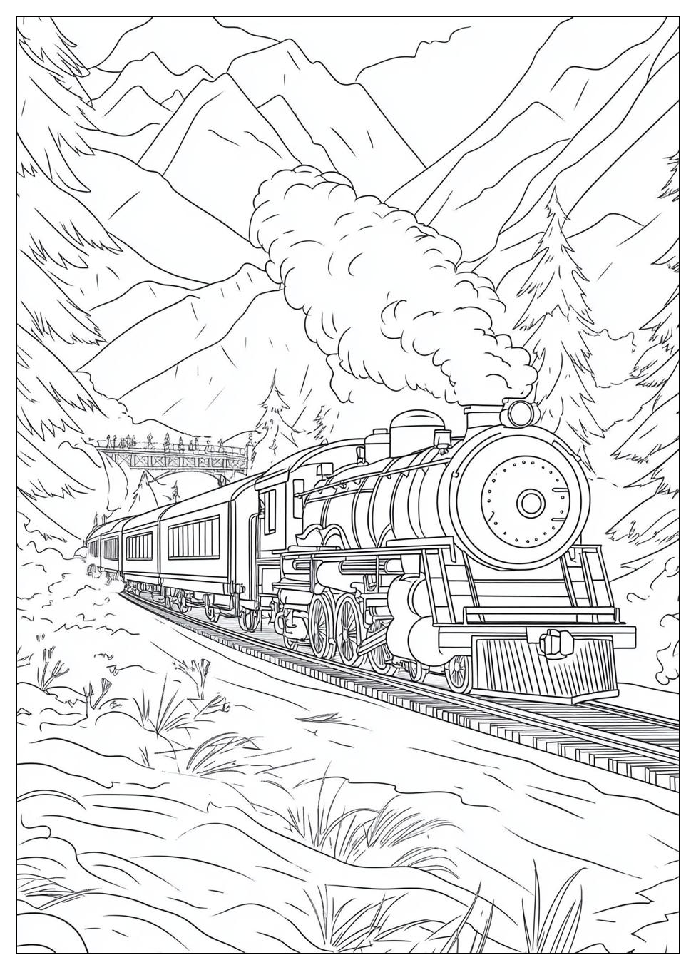 Polar Express Coloring Pages-4