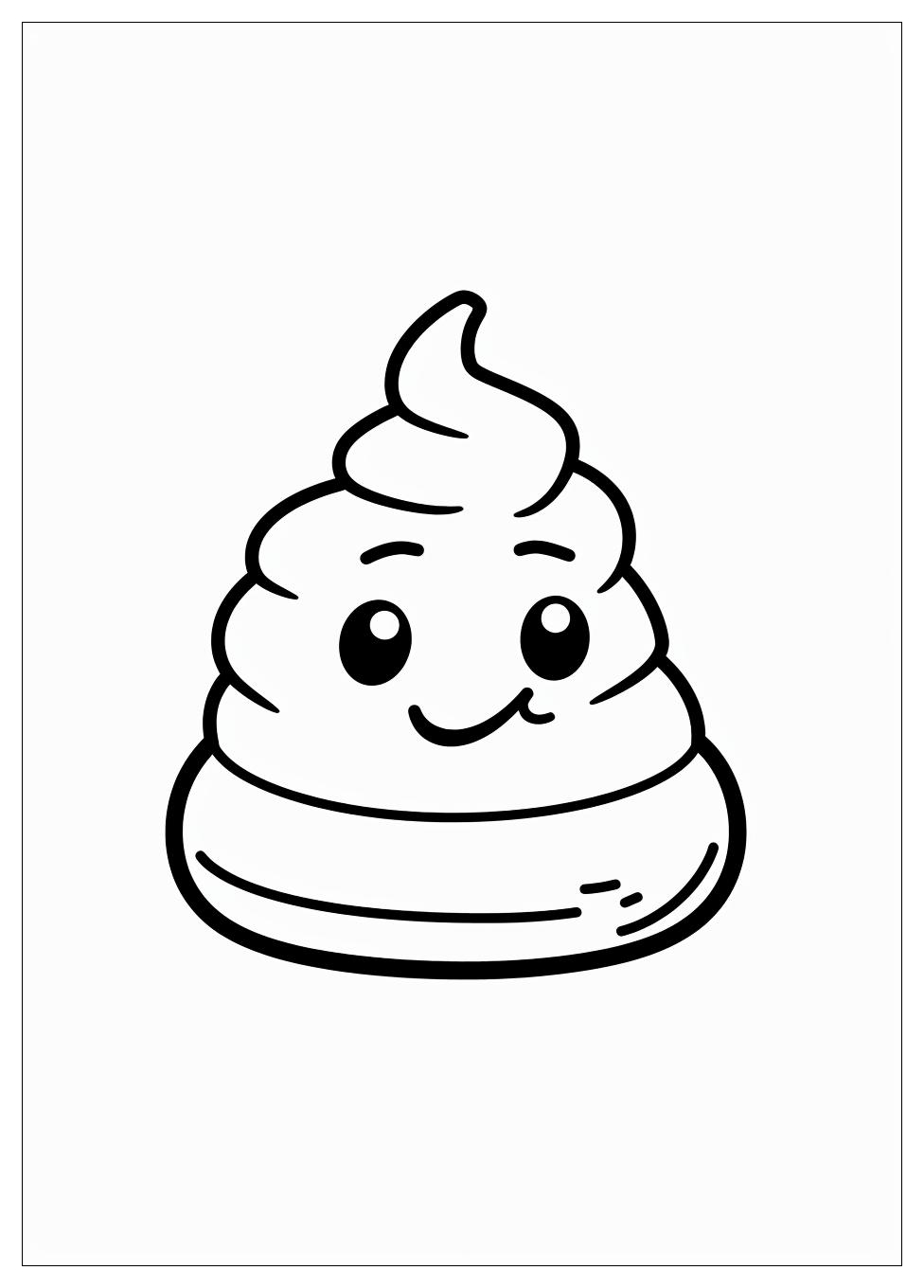 Poop Emoji Coloring Pages-4