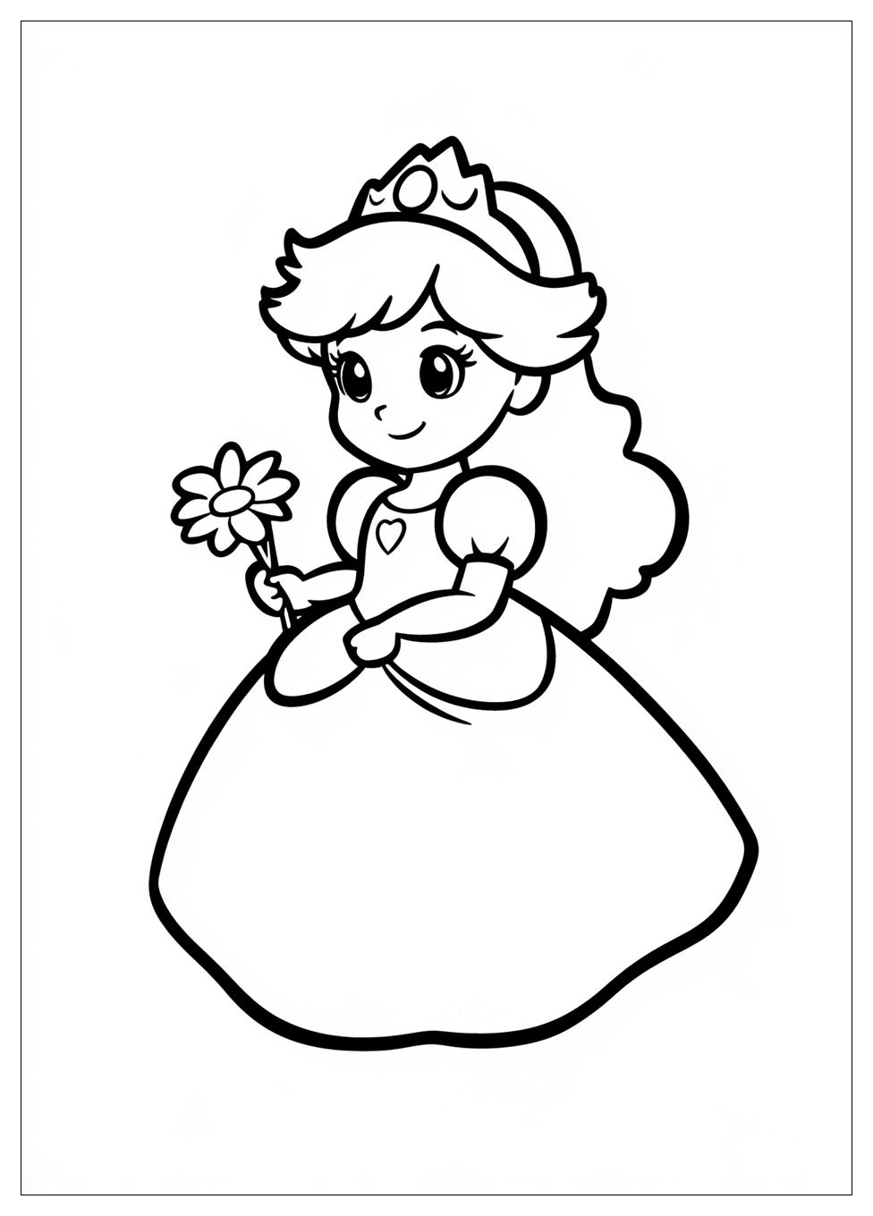 Free Printable Princess Daisy Coloring Pages 4 Princess Daisy Coloring Pages-4