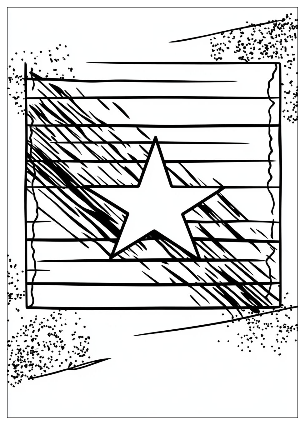 Puerto Rico Flag Coloring Pages-1