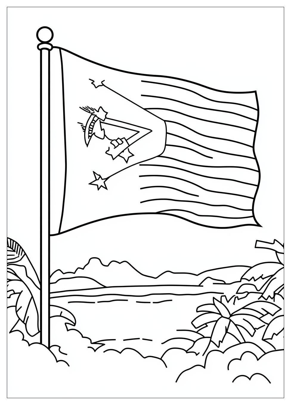 Puerto Rico Flag Coloring Pages-10