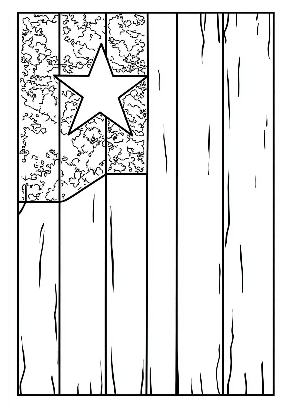Puerto Rico Flag Coloring Pages-14