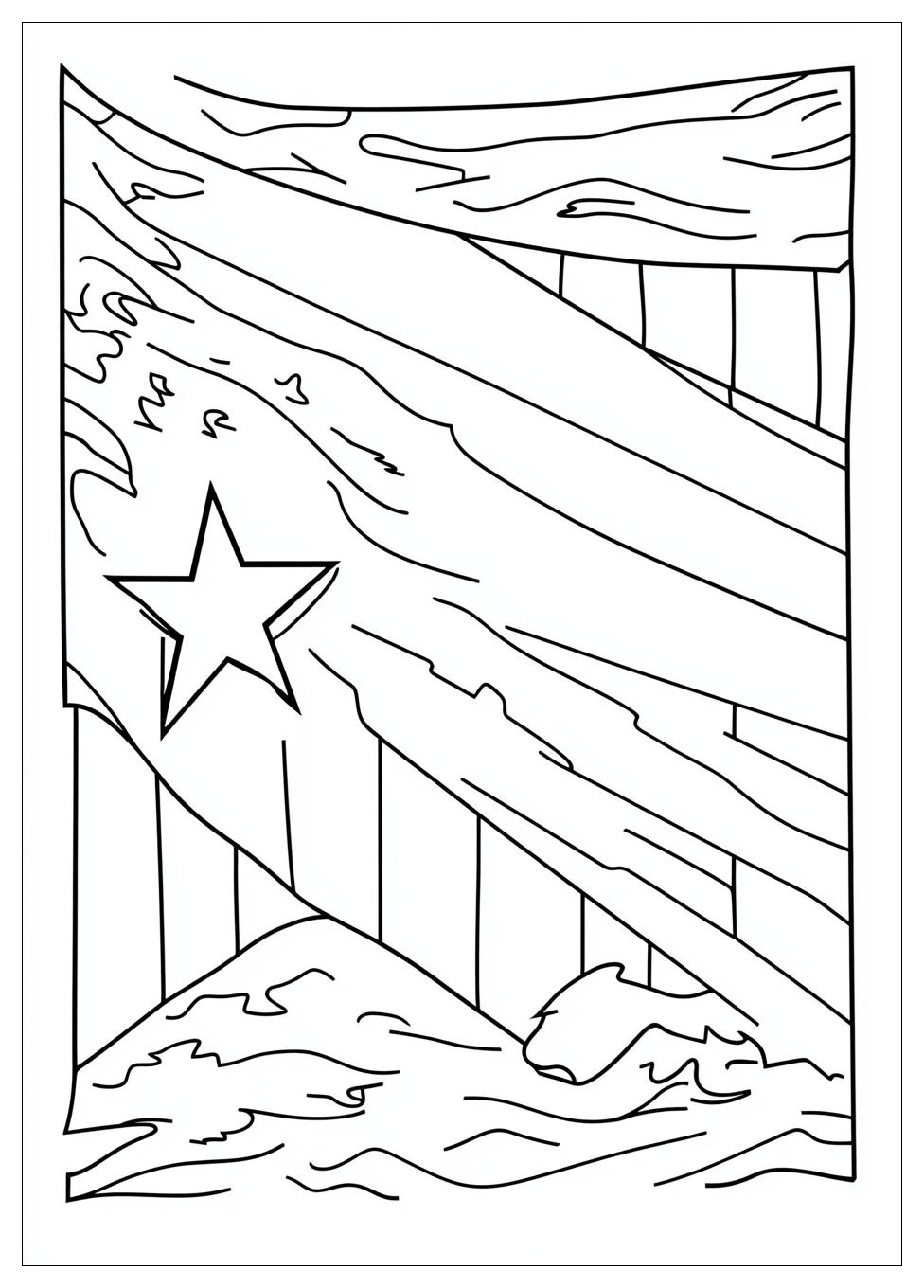 Puerto Rico Flag Coloring Pages-20
