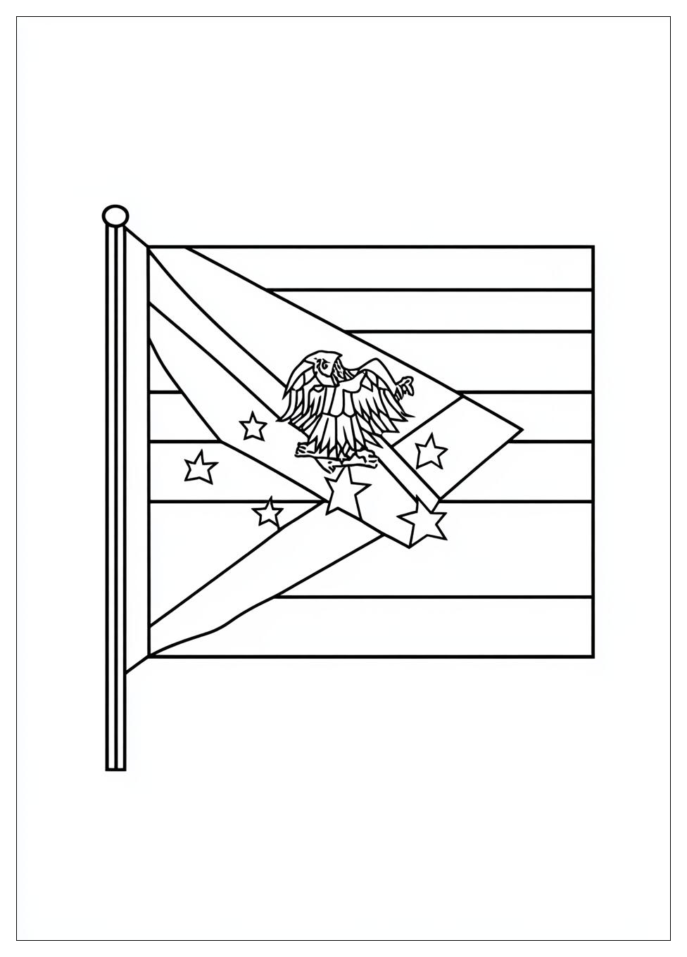 Puerto Rico Flag Coloring Pages-3